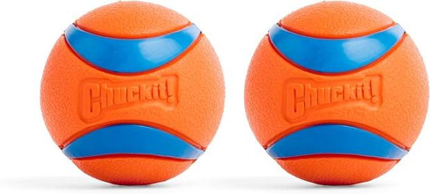 Ultra Ball Dog Toy - Medium Bouncy Fetch Balls For Dogs 20-60 lbs - Made from Durable Rubber - Floating Water Pet Toys - Size Medium - 2.5-inch D