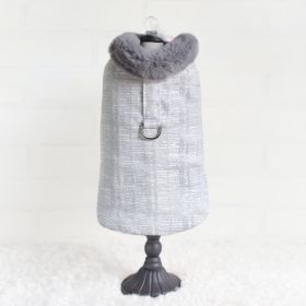 Gia Dog Coat (Color: Silver, size: LG)