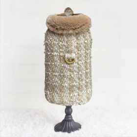 Annabella Dog Coat (Color: Gold Ore, size: SM)