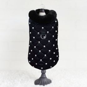 Glamour Baby Dog Coat (Color: Caviar, size: SM)