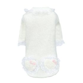 Little Lamb Dog Sweater (Color: Ivory, size: SM)