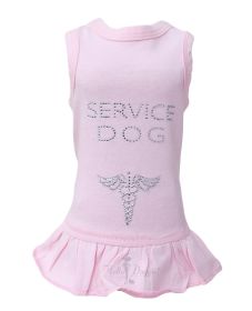 Service Dog Dress (Color: Pink, size: LG)