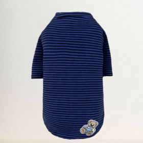 Striped Baby Beer Dog Tee (Color: Striped Navy, size: MD)
