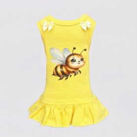 Queen Bee Dog Dress (Color: Yellow, size: SM)