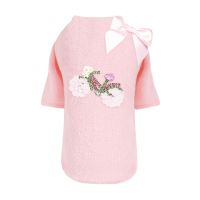 Bicycle Dog Sweater (Color: Baby Pink, size: MD)