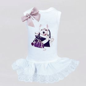Out n About Dog Dress (Color: White, size: MD)