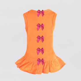 Summer Dreams Dog Dress (Color: Orange, size: SM)