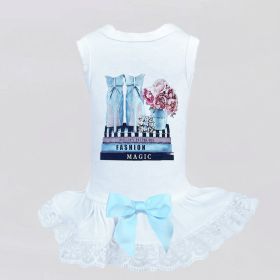 Fashionista Dog Dress (Color: White, size: SM)