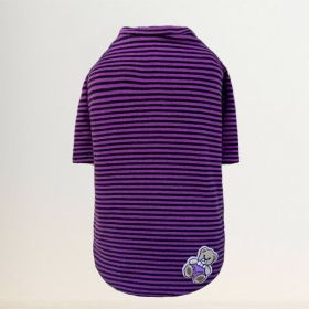 Striped Baby Beer Dog Tee (Color: Striped Purple, size: LG)