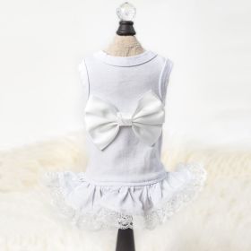 Ballerina Dog Dress Collection (Color: White, size: LG)
