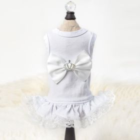 Royal Princess Dog Dress (Color: White, size: LG)