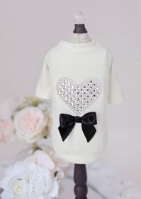 Oh my heart Dog Tee (Color: Ivory, size: LG)