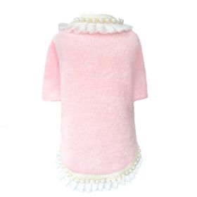 Dream Pearls Dog Sweater (Color: Baby Pink, size: LG)
