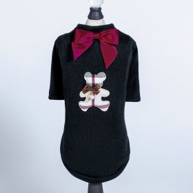 Burberry Dog Tee (Color: Black, size: LG)