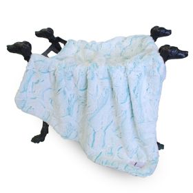 Whisper Dog Blanket (Color: Aqua, size: LG)